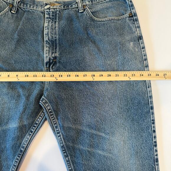 Wrangler Regular Fit Jeans 42x30 Made in Mexico Vintage Y2K Faded Wash - Picture 7 of 11